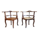 Pair of 1900 living room armchairs with bistro seating