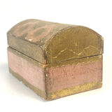 Florentine vintage box, pink and gold