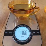 2 Vereco amber glass tea cups