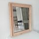 Antique 19th century mirror in carved solid wood 65*54cm