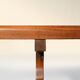 French Extra long solid elm wooden monastery bench, ca. 1850
