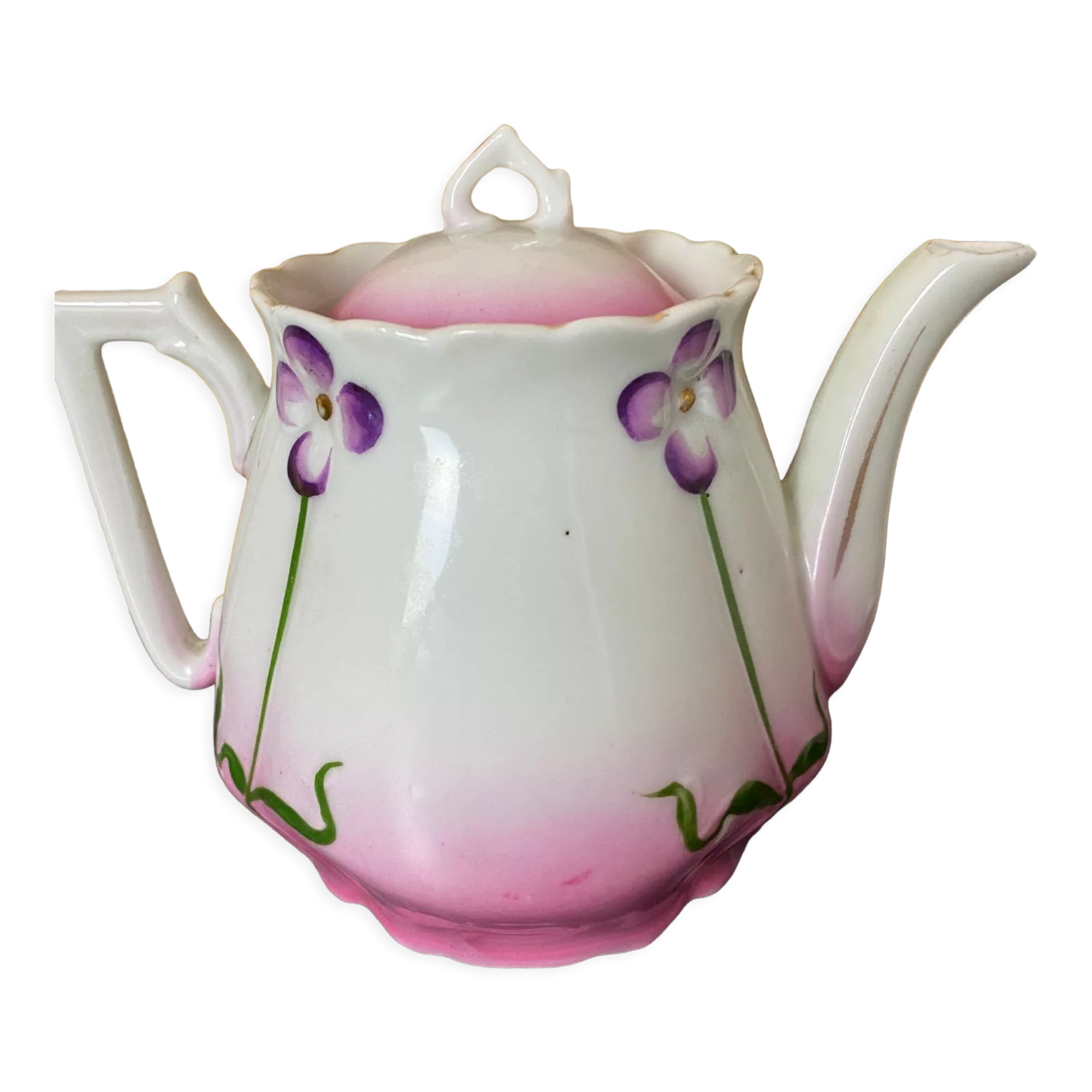 Teapot in antique porcelain "Art Nouveau"
