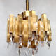 Vintage brass chandelier lamp Lumica 'pure luxury'