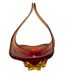 Vintage glass bowl/decoration (red/amber)