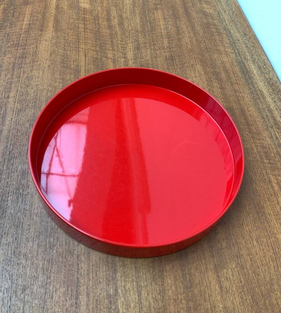 Vintage Space Age Red Tray from Boltze Design, 1970s