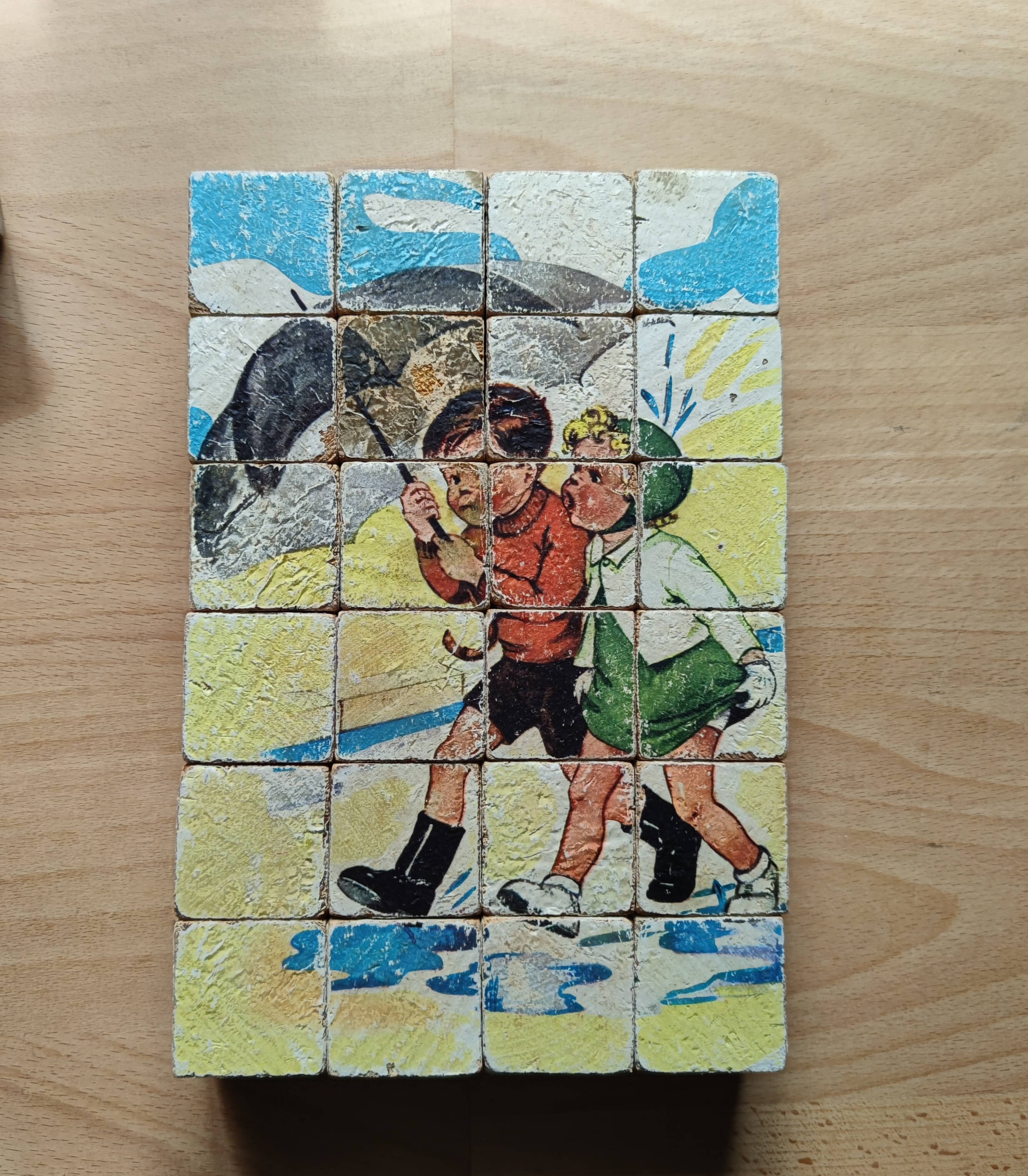 Jeu de cubes en bois