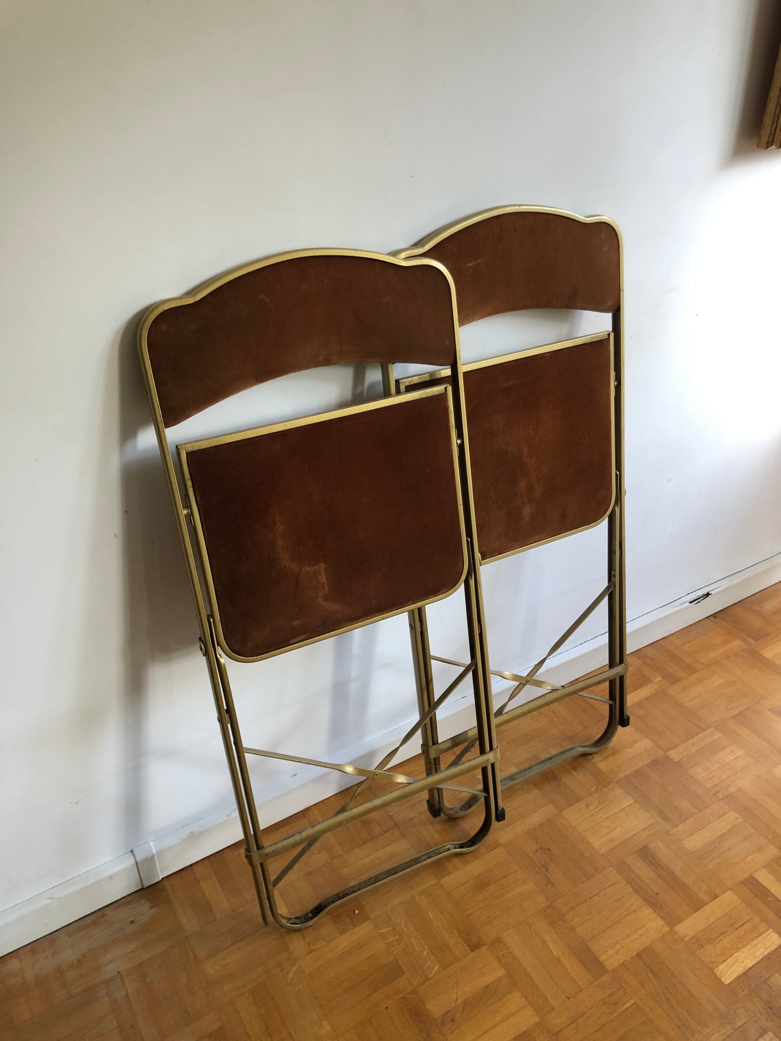 Pair of vintage folding chairs