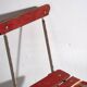 Antique red folding garden chairs (circa 1920). Set of 4 pieces