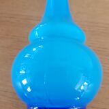 Vase verre bleu