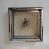 Vintage ceiling lamp with plastic sheets in chomed profiles 46x46 cm