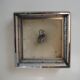 Vintage ceiling lamp with plastic sheets in chomed profiles 46x46 cm