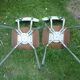 Pair of pale yellow formica chairs
