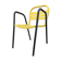 Fauteuil en acier peint noir et jaune vers 1950 dans le gout de Mallet Stevens