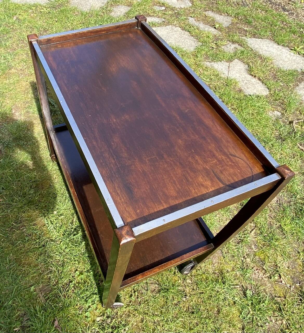 Serving trolley, rolling table, stamped ElloRolls from the 60s/70s