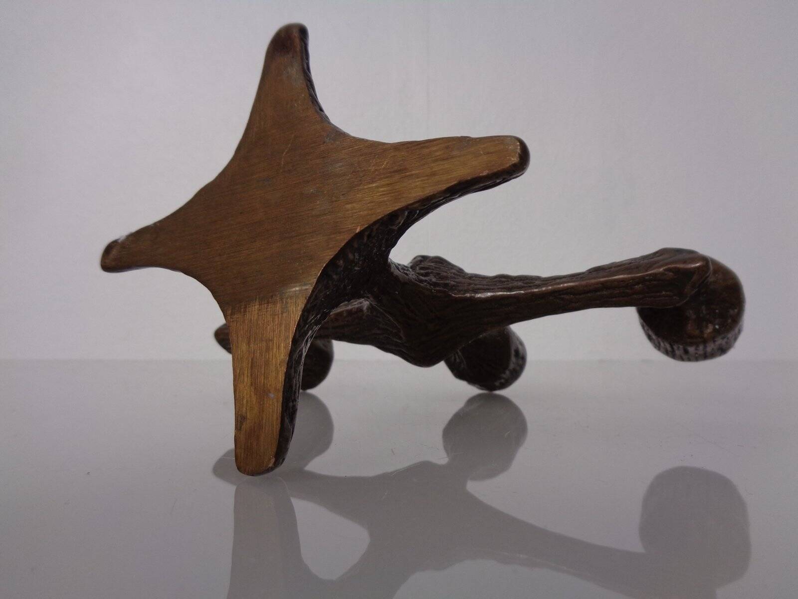 Brutalist Bronze Candleholder, 1960s