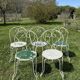 5 chaises de jardin en fer forgé ajouré