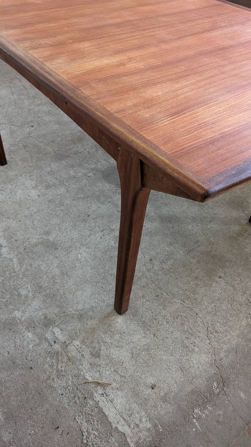 Table scandinave vintage avec rallonges