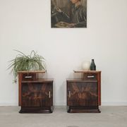 Pair of bedside tables by Jindrich Halabala for Up Zavody art deco 1950