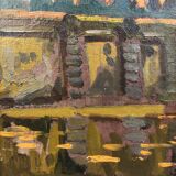 Oil on panel "Park of the Palace of Versailles" signed R. Chartier, late 19th century.