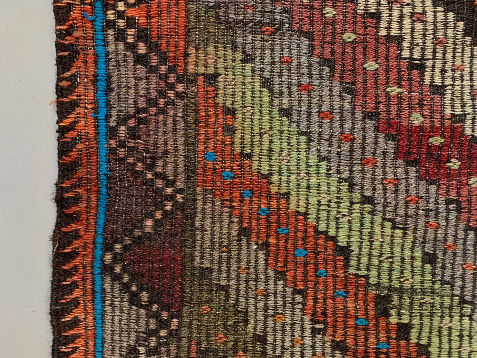 Large Vintage Turkish Kilim Rug 280x215 cm Wool Jajim Kelim