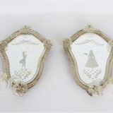Murano candlestick sconces 1940