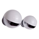 Pair of Space-age wall lights by Marca SL, white opaline, Spain, 1960