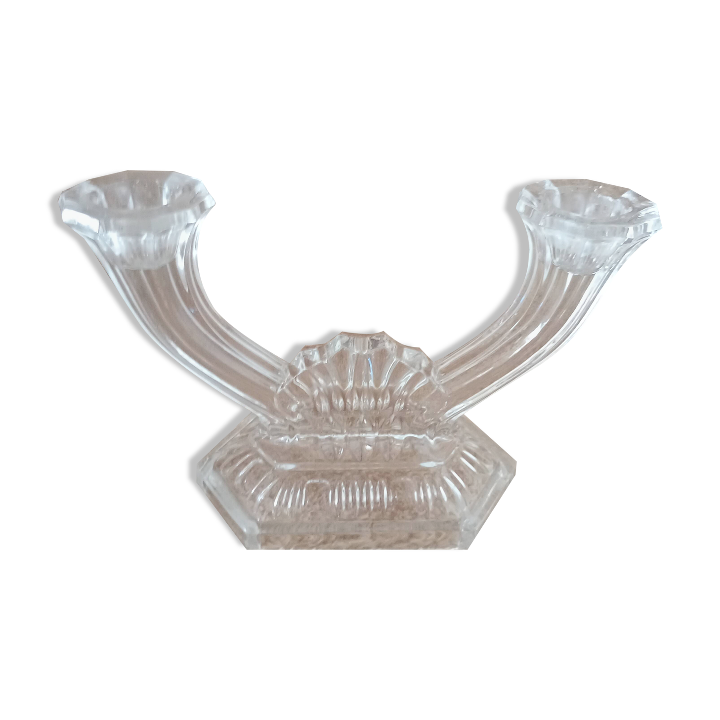 Crystal chandelier stamped E. Buder