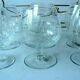 1950s - 6 cognac glasses on a brass tray as a set - Vintage