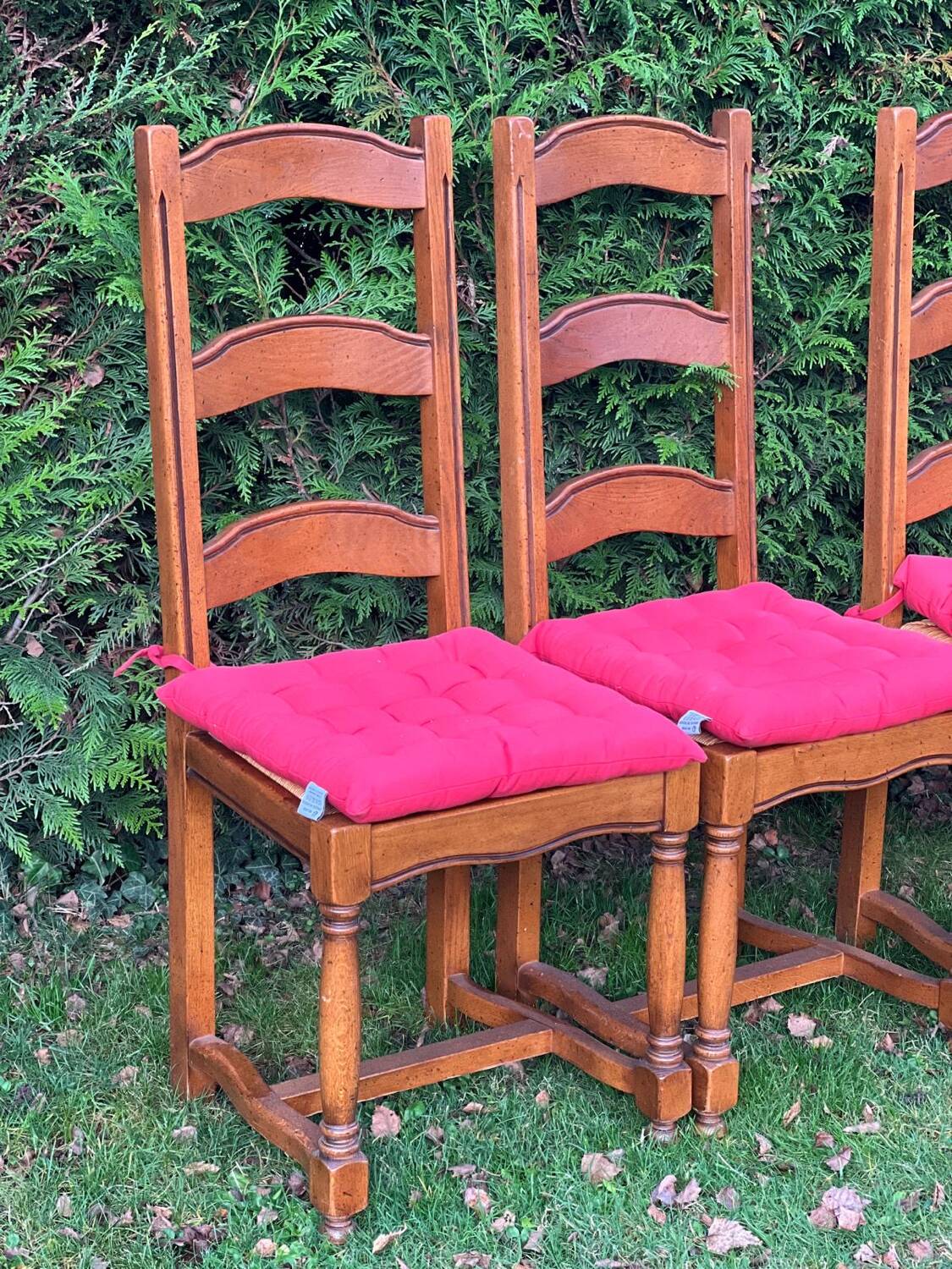 6 oak farmhouse chairs