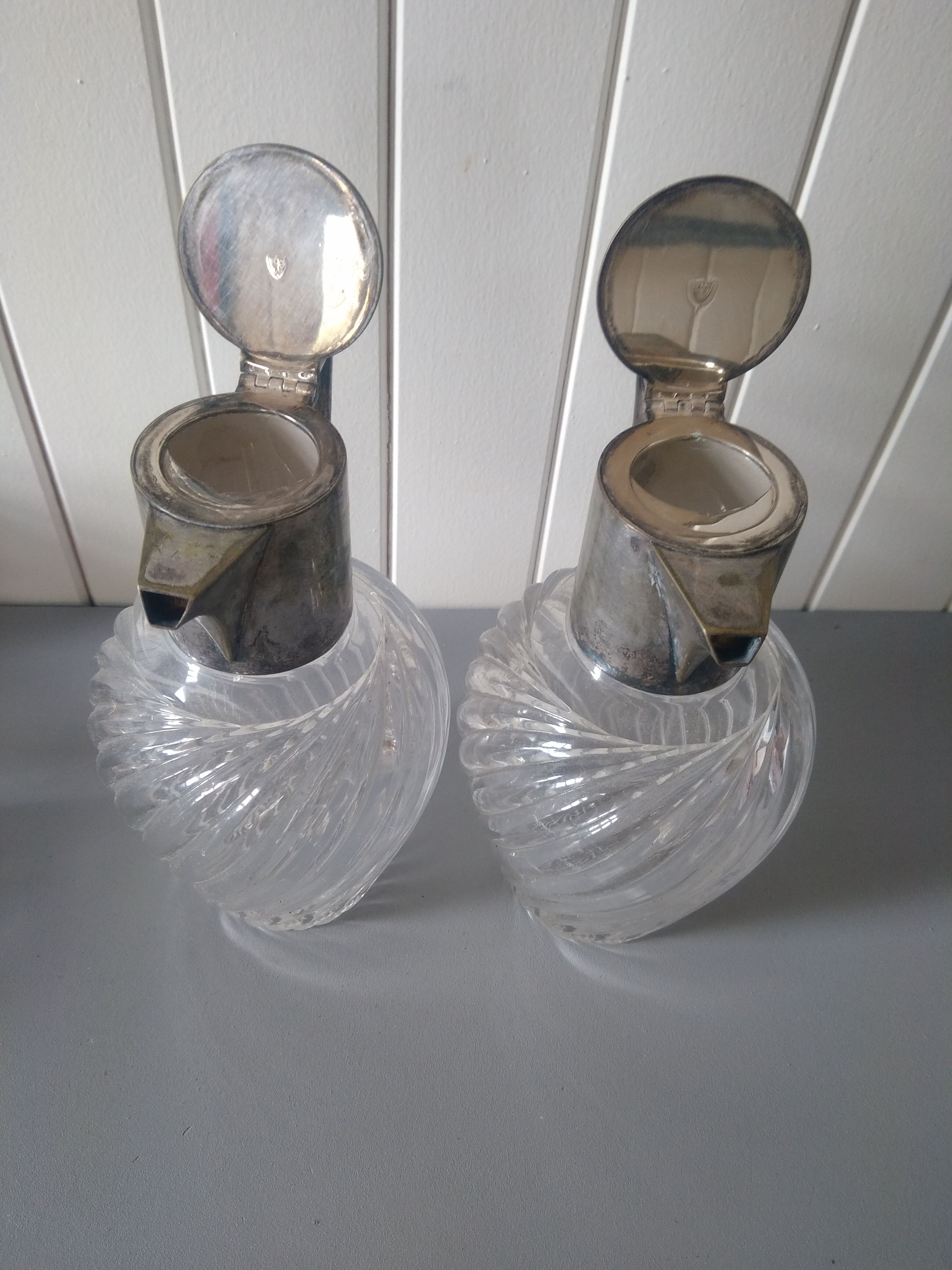 Antique pouring carafes