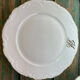 6 assiettes dessert blanche dorée monogramme