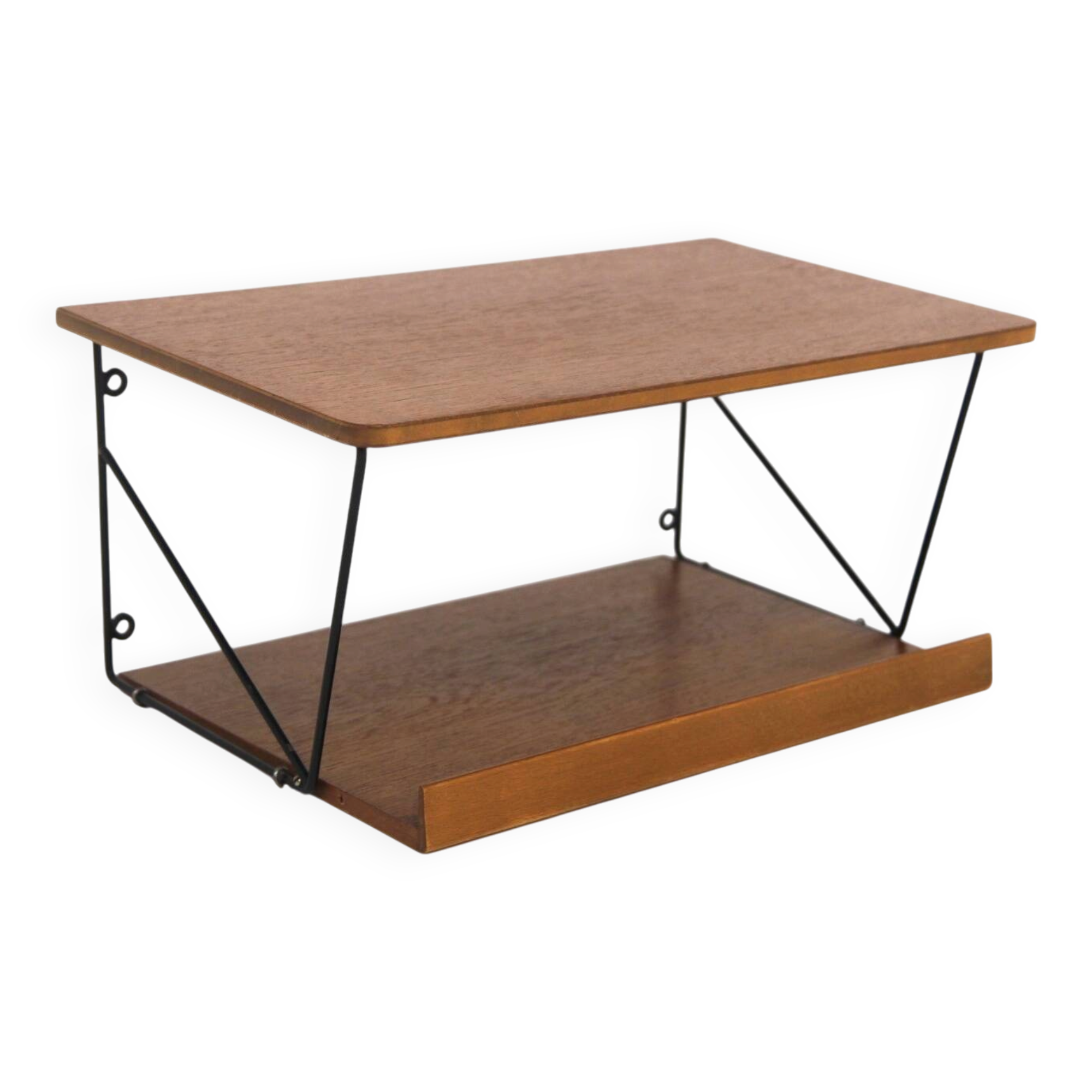 Wall shelf, Scandinavian bedside table in teak, Sweden, 1950.
