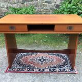 Vintage teak marine desk with 2 drawers.