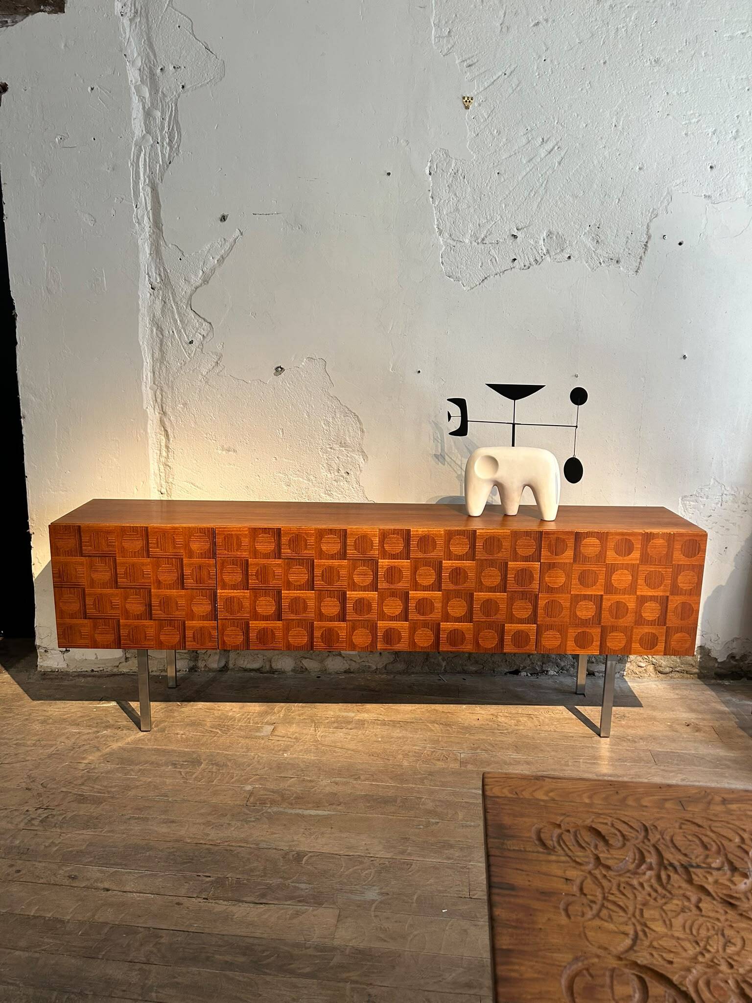 TEAK MARQUETRY ENFILADE 1960s