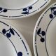 Set of 4 antique soup plates – “Blue Cherries” design – 1950s