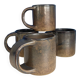 Lot de 4 mug en grès art ceram grand feu