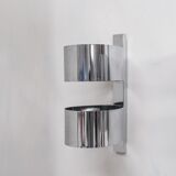 Pair of chrome italian mid-century wall lights