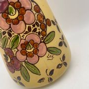 Legras Art Nouveau vase in enameled glass with flower decoration