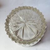 Cut crystal ice bucket, silver-plated metal, marked, cooler service.