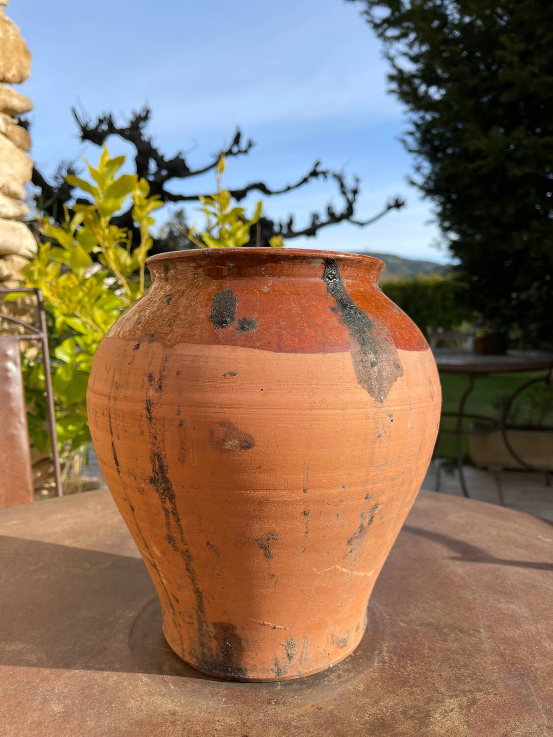 Terracotta pottery jar