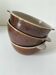 Trio of two-tone stoneware ear bowls
