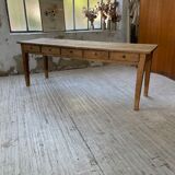 Farmhouse table pine multi-drawers