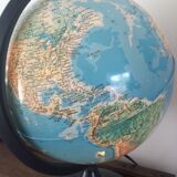 Bright earth globe blue world