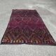 Berber carpet beni ourain wool with purple background patterns diamonds, circa 1950 177x284 cm
