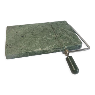 Cutting board, vintage green marble cheese slicer