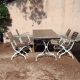 Old vintage wrought iron art nouveau garden furniture