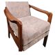 Danish Modern recliner armchair with folding footrest, 1960s