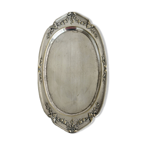 Plateau en métal argenté