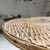 Wicker and metal coffee table
