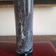 Large blown glass roller vase with speckled gray/purple camaieu decor